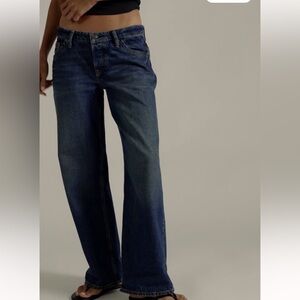 We The Free Dark Blue wide/straight Leg Jeans
